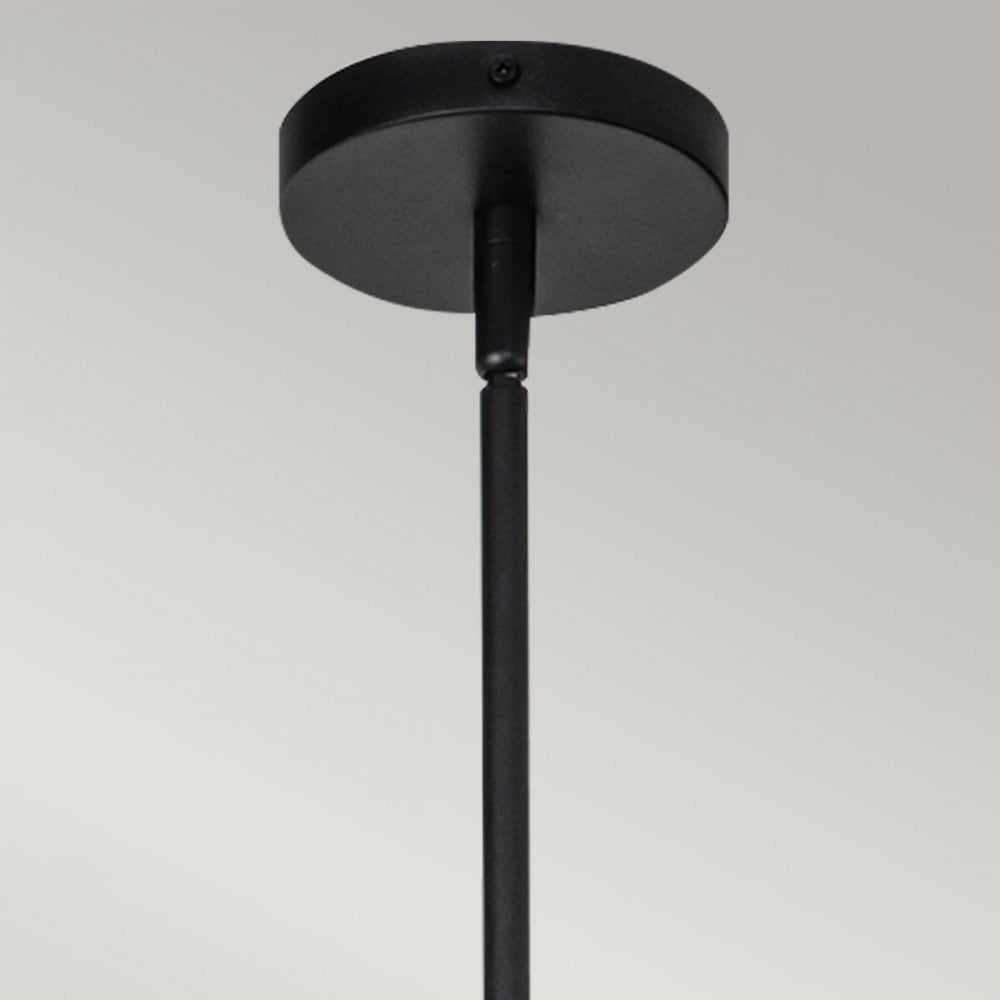 Alora Mood ALM-DAPHNE-P-S-MB Daphne 1 Light Small Pendant Matte Black & Natural