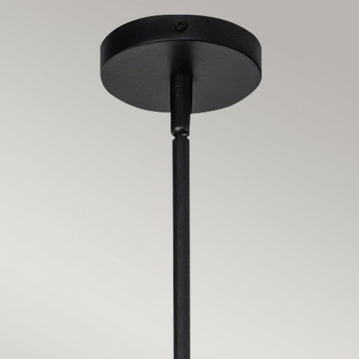 Alora Mood ALM-DAPHNE-P-S-MB Daphne 1 Light Small Pendant Matte Black & Natural