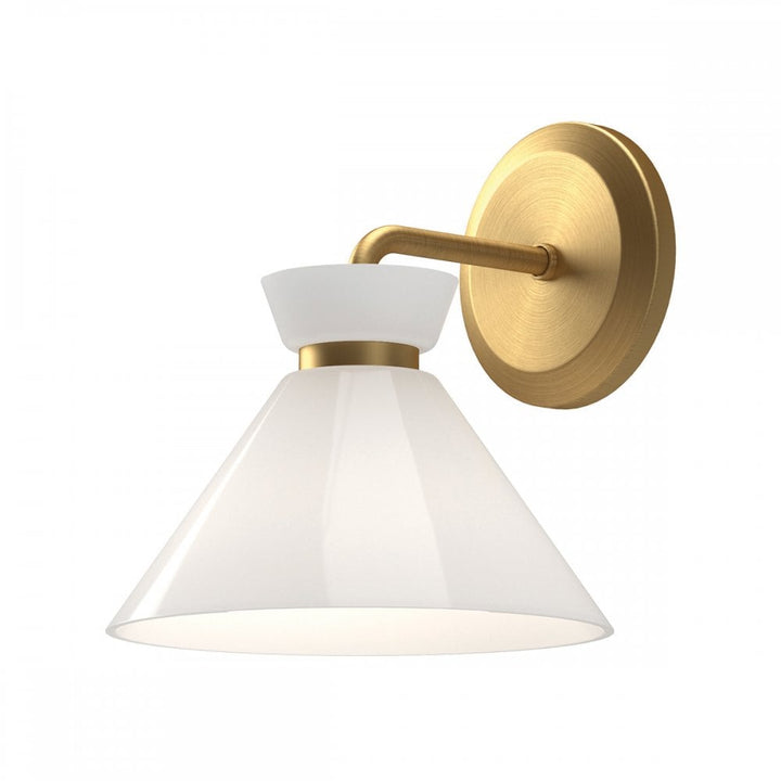 Alora Mood ALM-HALSTON-1WB-GD Halston 1 Light Wall Light Brushed Gold