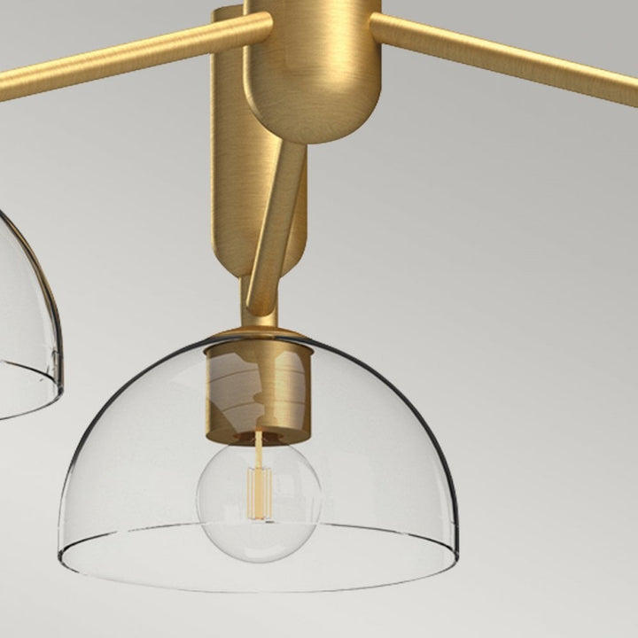 Alora Mood ALM-JUDE3-GD-CL Jude 3 Light Chandelier Brushed Gold