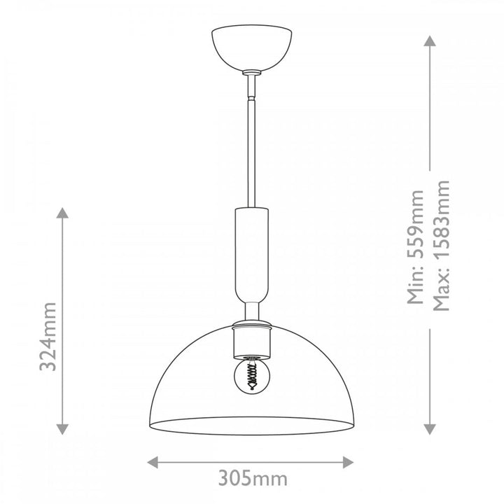 Alora Mood ALM-JUDE-P-GD-CL Jude 1 Light Pendant Brushed Gold
