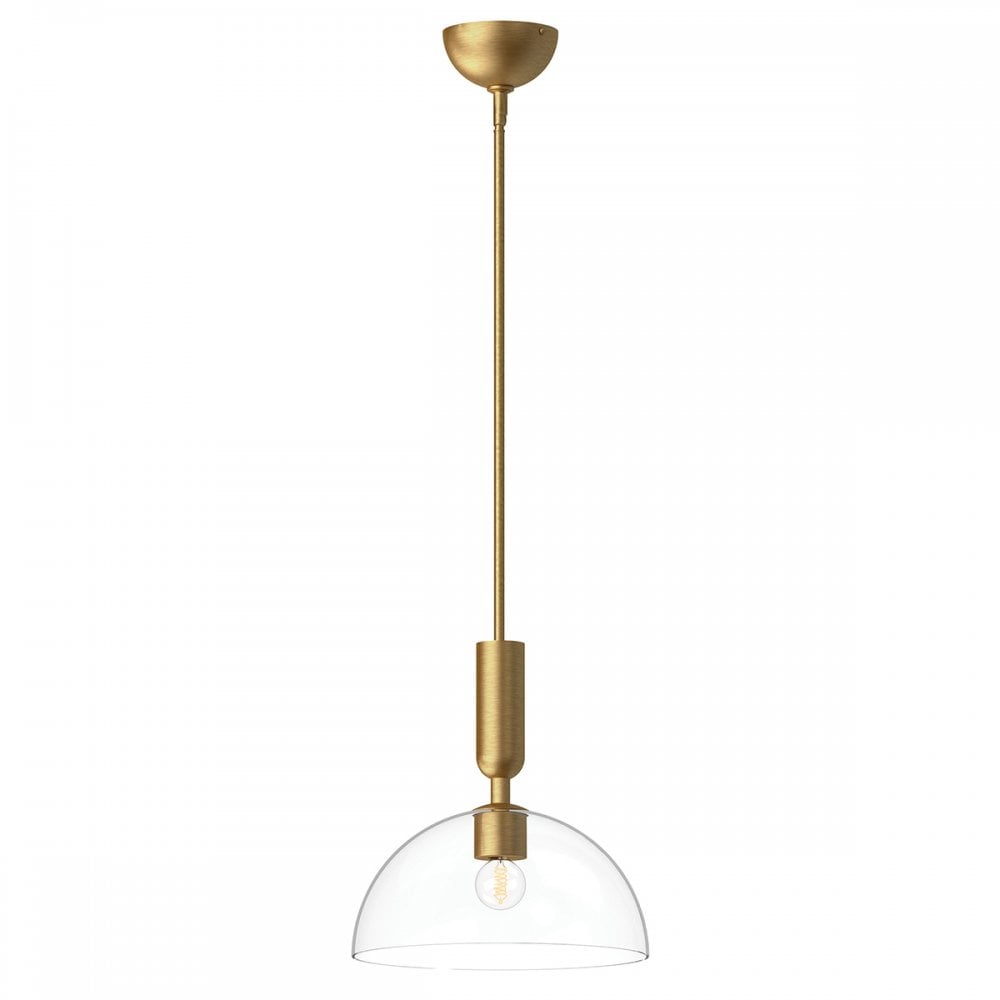 Alora Mood ALM-JUDE-P-GD-CL Jude 1 Light Pendant Brushed Gold