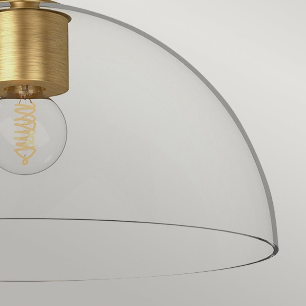 Alora Mood ALM-JUDE-P-GD-CL Jude 1 Light Pendant Brushed Gold