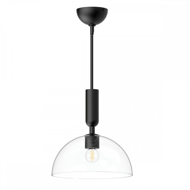 Alora Mood ALM-JUDE-P-MB-CL Jude 1 Light Pendant Matte Black
