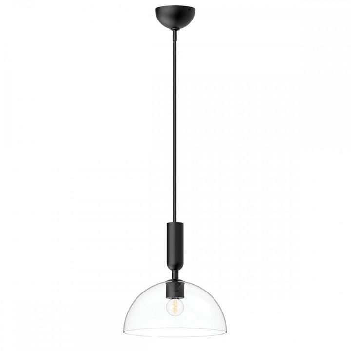 Alora Mood ALM-JUDE-P-MB-CL Jude 1 Light Pendant Matte Black