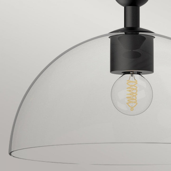 Alora Mood ALM-JUDE-P-MB-CL Jude 1 Light Pendant Matte Black