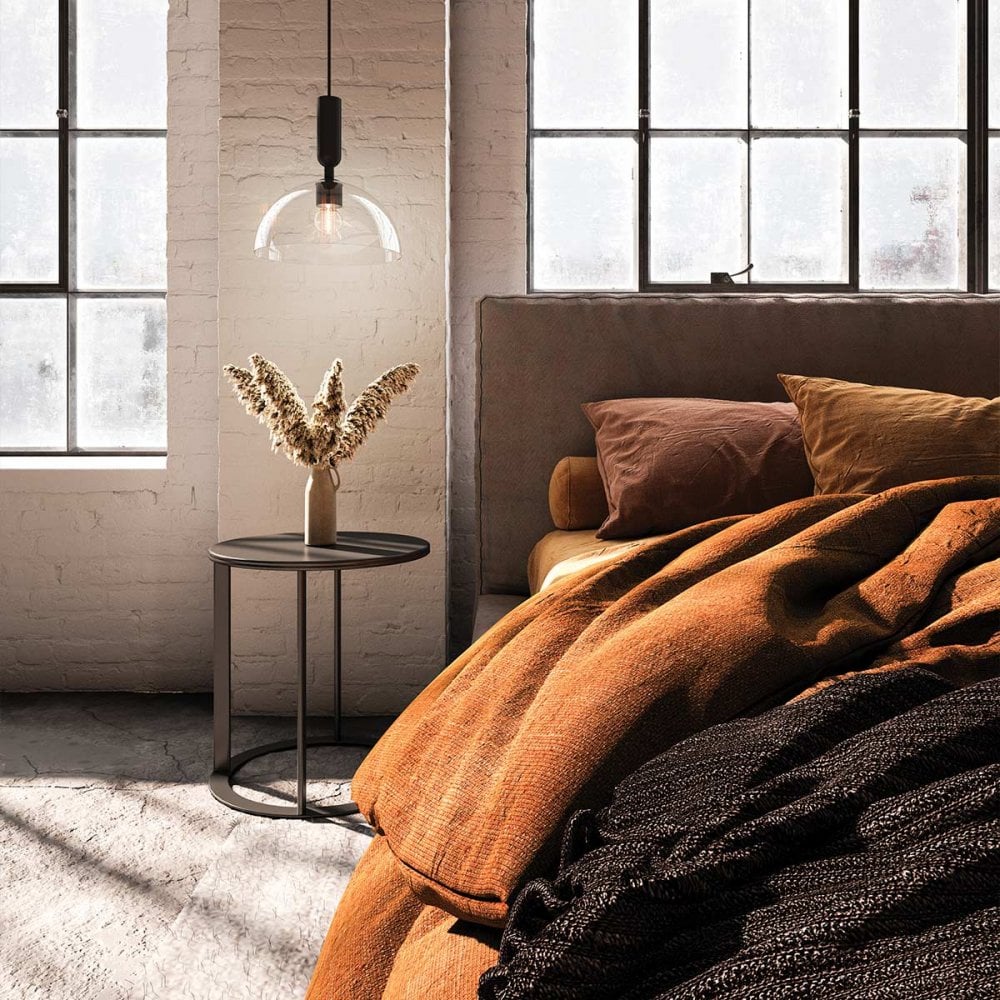 Alora Mood ALM-JUDE-P-MB-CL Jude 1 Light Pendant Matte Black
