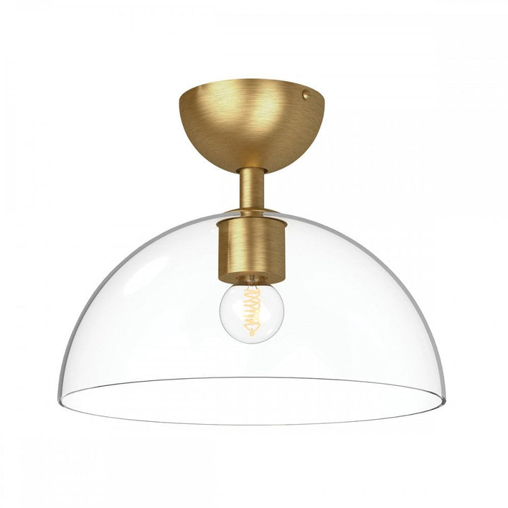 Alora Mood ALM-JUDE-SF-GD-CL Jude 1 Light Semi-Flush Brushed Gold