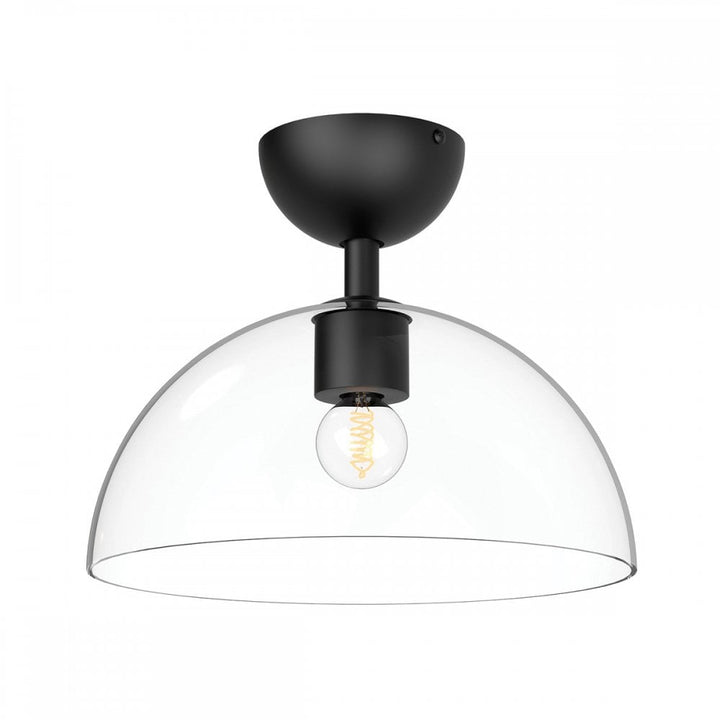 Alora Mood ALM-JUDE-SF-MB-CL Jude 1 Light Semi-Flush Matte Black