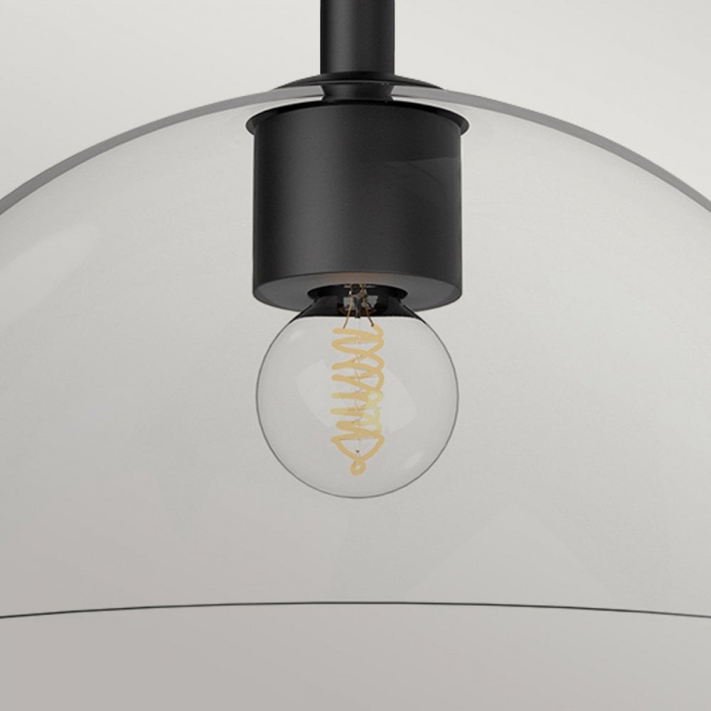 Alora Mood ALM-JUDE-SF-MB-CL Jude 1 Light Semi-Flush Matte Black