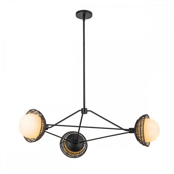 Alora Mood ALM-PERTH3-BK Perth 3 Light Chandelier Matte Black