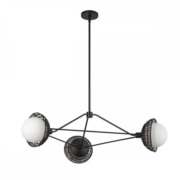 Alora Mood ALM-PERTH3-BK Perth 3 Light Chandelier Matte Black