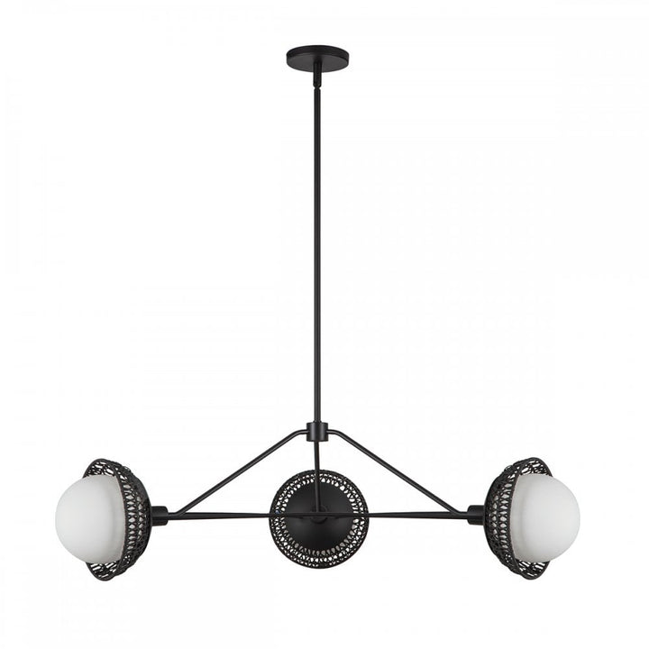 Alora Mood ALM-PERTH3-BK Perth 3 Light Chandelier Matte Black