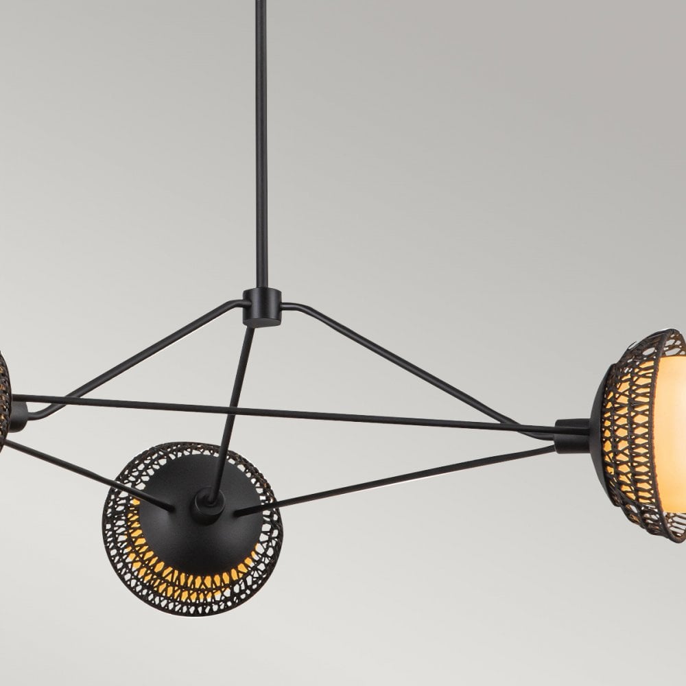 Alora Mood ALM-PERTH3-BK Perth 3 Light Chandelier Matte Black