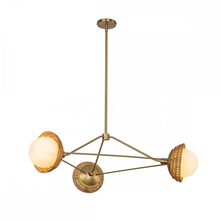 Alora Mood ALM-PERTH3-GD Perth 3 Light Chandelier Brushed Gold