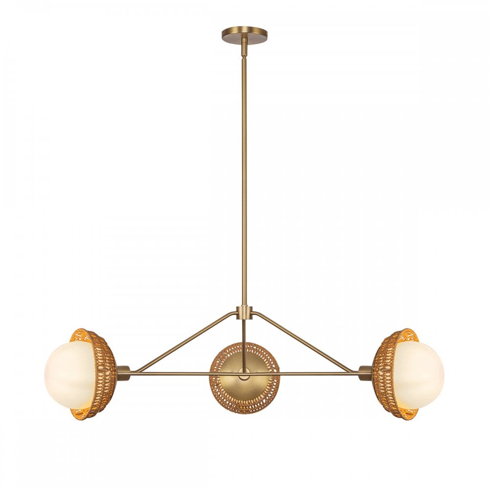 Alora Mood ALM-PERTH3-GD Perth 3 Light Chandelier Brushed Gold