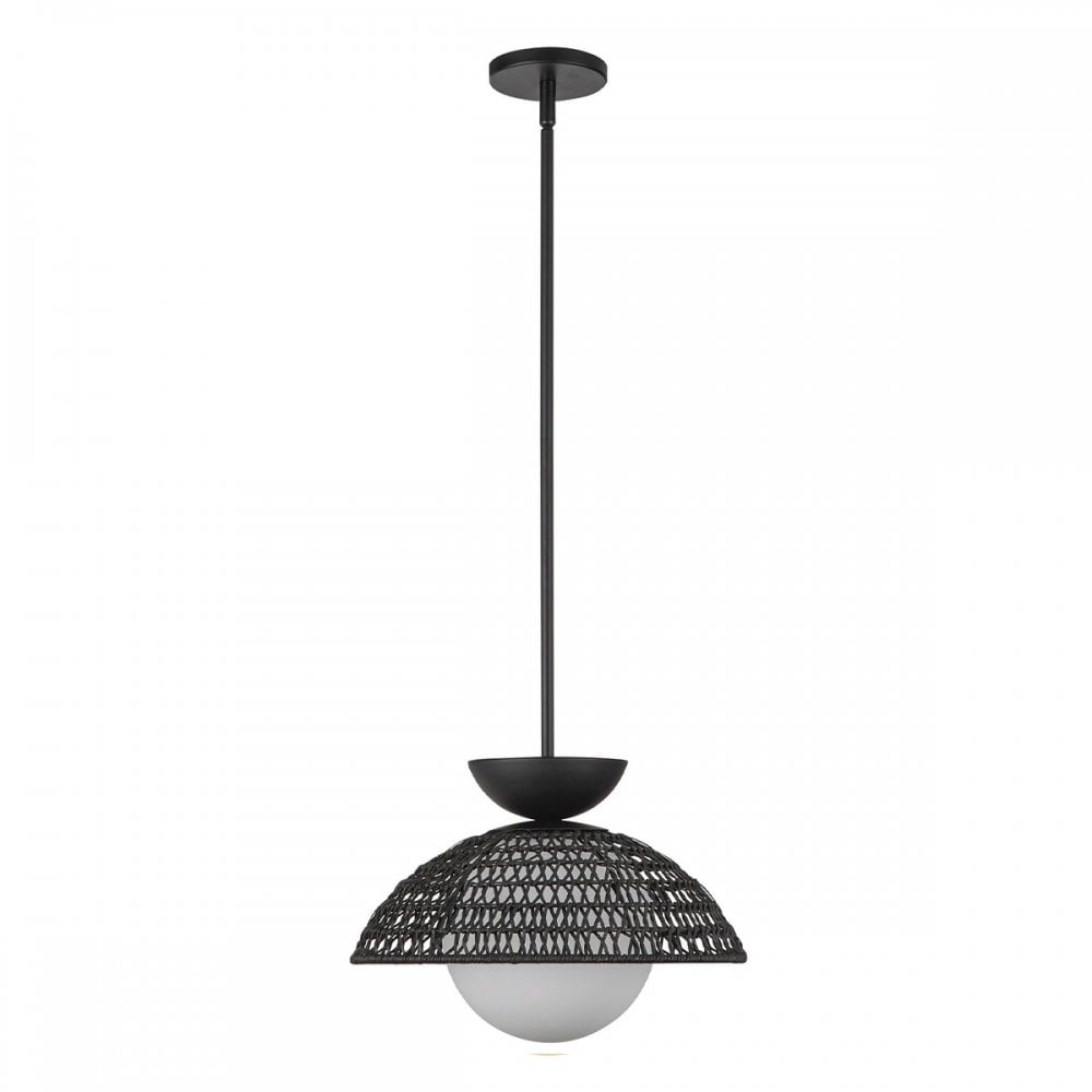 Alora Mood ALM-PERTH-P-BK Perth 1 Light Pendant Matte Black
