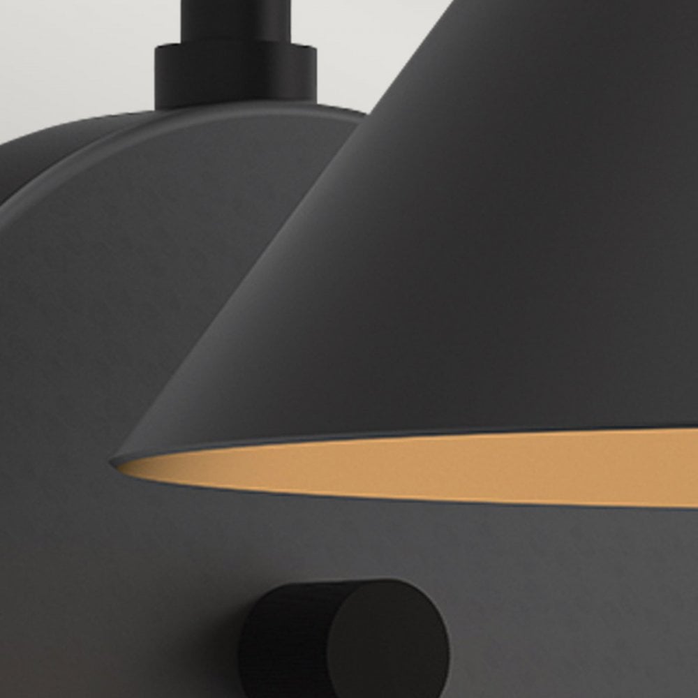 Alora Mood ALM-REMYCK-1WB-BK Remyck 1 Light Wall Light Matte Black