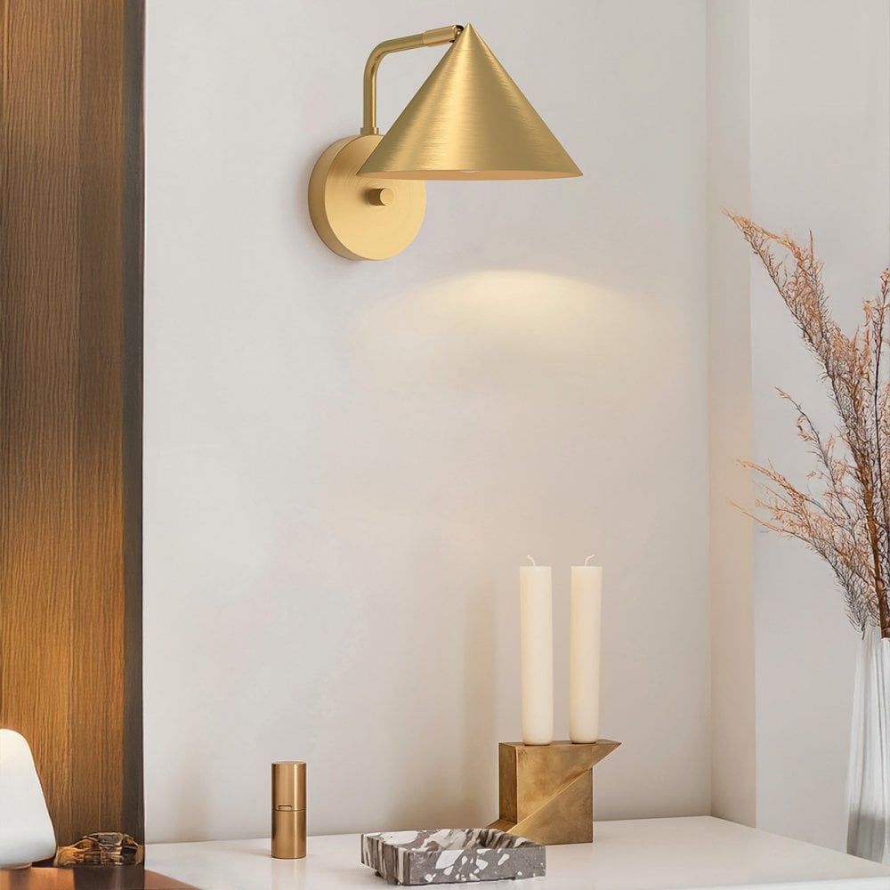 Alora Mood ALM-REMYCK-1WB-GD Remyck 1 Light Wall Light Brushed Gold