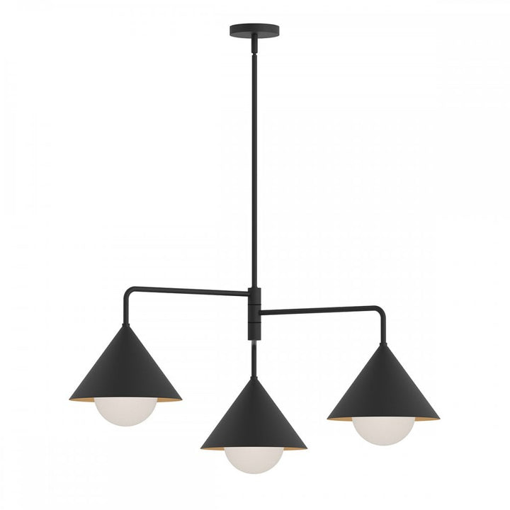 Alora Mood ALM-REMYCK3-BK Remyck 3 Light Chandelier Matte Black