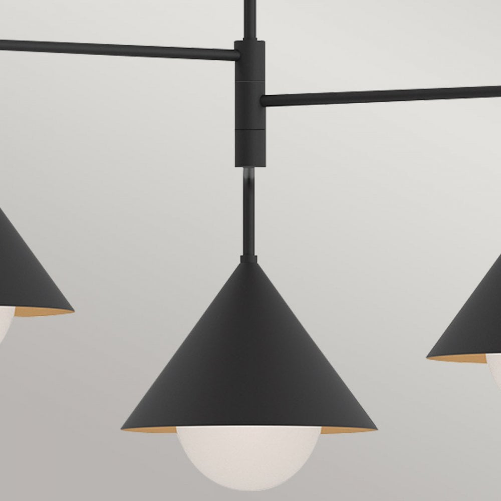 Alora Mood ALM-REMYCK3-BK Remyck 3 Light Chandelier Matte Black