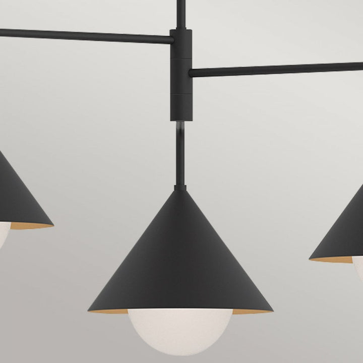 Alora Mood ALM-REMYCK3-BK Remyck 3 Light Chandelier Matte Black