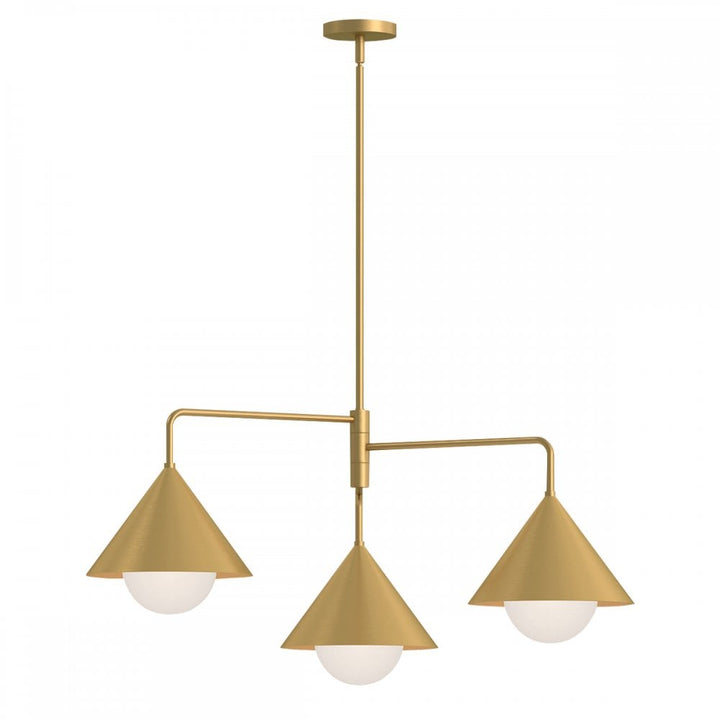 Alora Mood ALM-REMYCK3-GD Remyck 3 Light Chandelier Brushed Gold