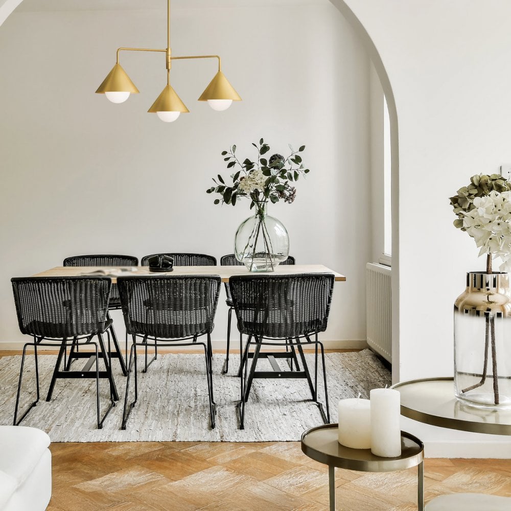 Alora Mood ALM-REMYCK3-GD Remyck 3 Light Chandelier Brushed Gold