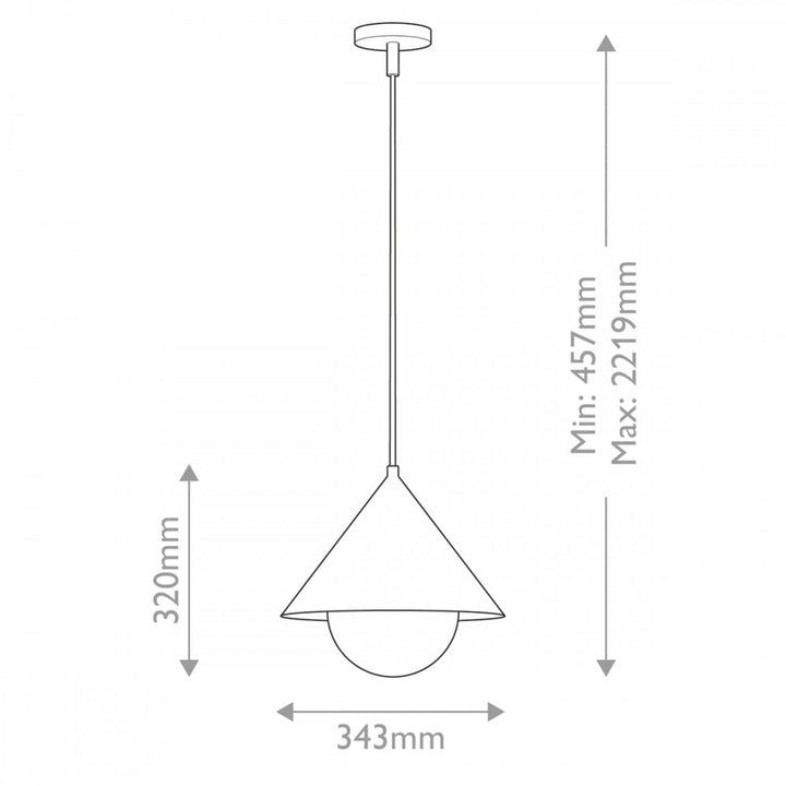 Alora Mood ALM-REMYCK-P-BK Remyck 1 Light Pendant Matte Black