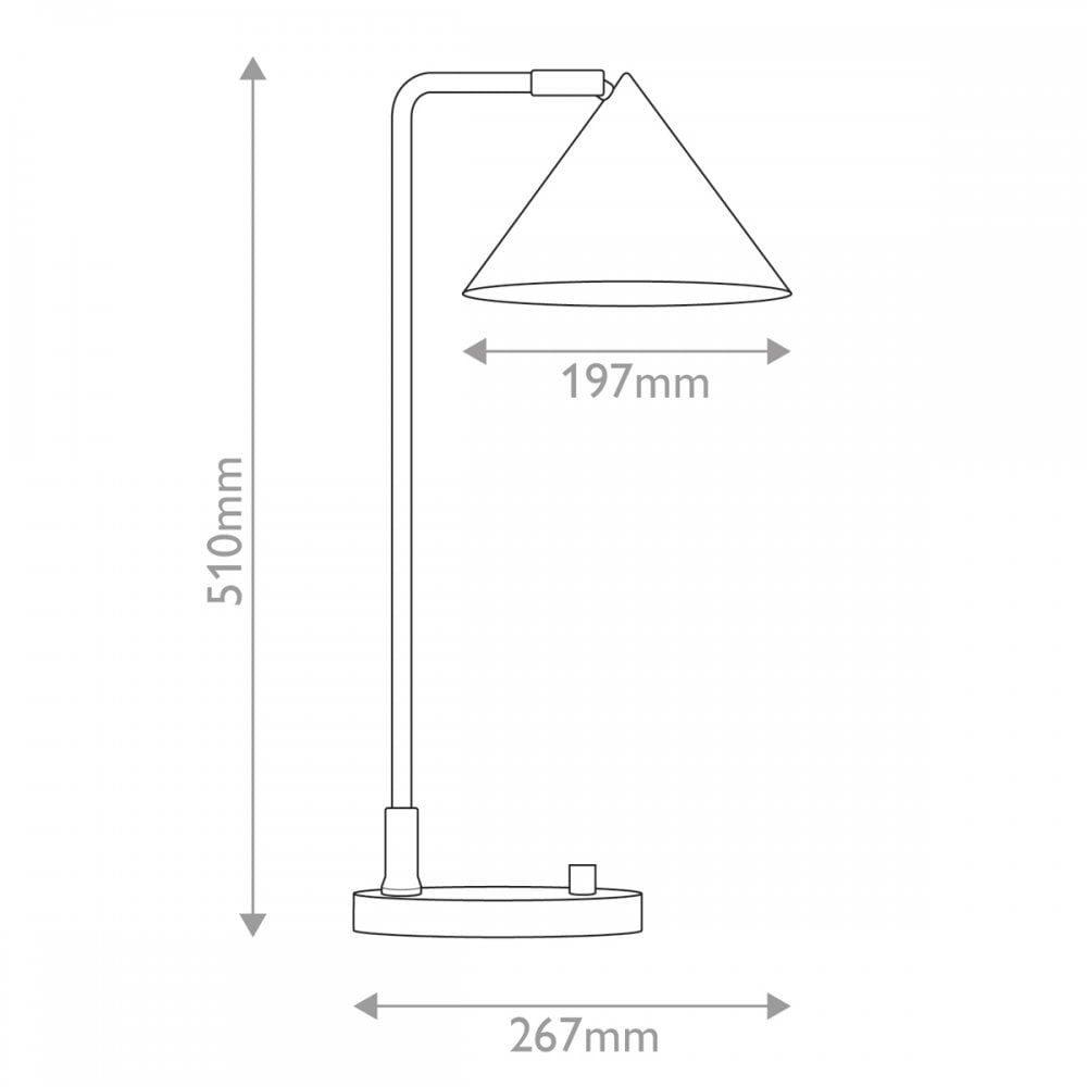 Alora Mood ALM-REMYCK-TL-GD Remyck 1 Light Table Lamp Brushed Gold