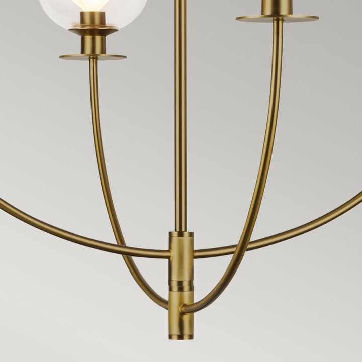 Alora Mood ALM-SYLVIA4-BG-CL Sylvia 4 Light Chandelier Brushed Gold