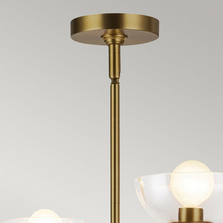 Alora Mood ALM-SYLVIA4-BG-CL Sylvia 4 Light Chandelier Brushed Gold