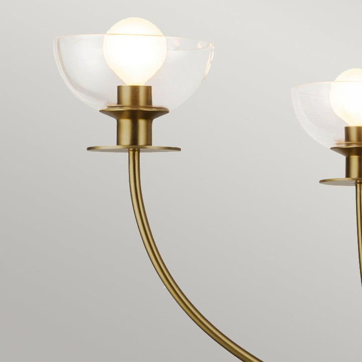 Alora Mood ALM-SYLVIA4-BG-CL Sylvia 4 Light Chandelier Brushed Gold