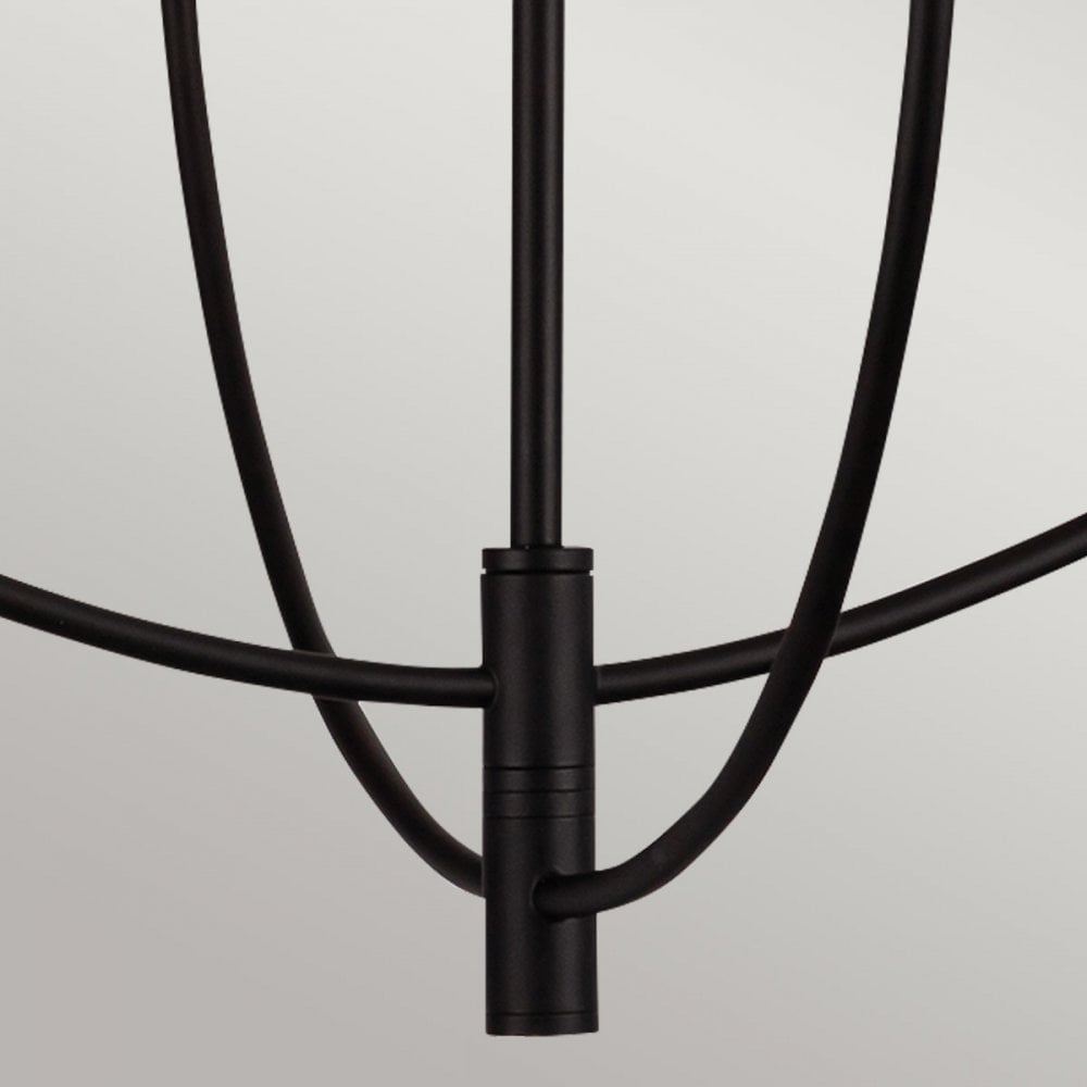 Alora Mood ALM-SYLVIA4-BK-CL Sylvia 4 Light Chandelier Matte Black