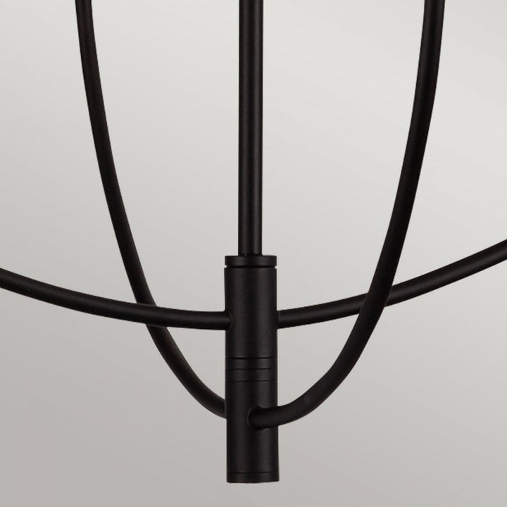 Alora Mood ALM-SYLVIA4-BK-CL Sylvia 4 Light Chandelier Matte Black