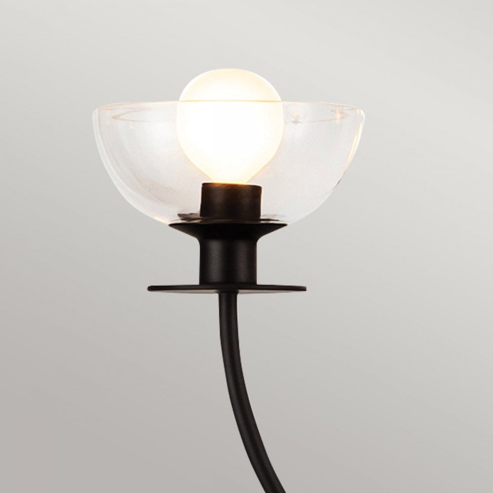 Alora Mood ALM-SYLVIA4-BK-CL Sylvia 4 Light Chandelier Matte Black