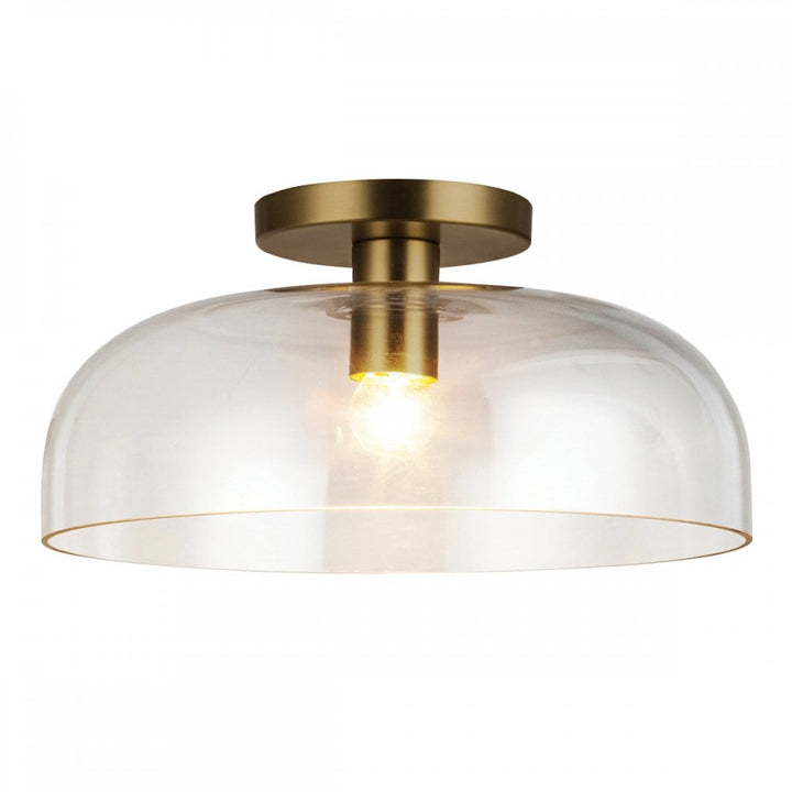Alora Mood ALM-SYLVIA-SF-BG-CL Sylvia 1 Light Semi-Flush Brushed Gold