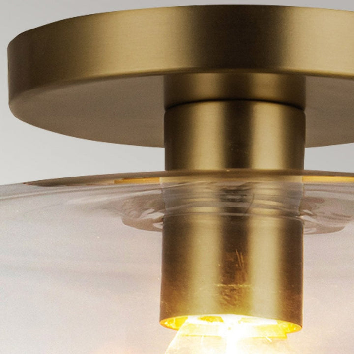 Alora Mood ALM-SYLVIA-SF-BG-CL Sylvia 1 Light Semi-Flush Brushed Gold