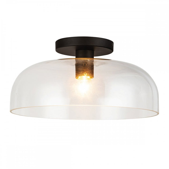 Alora Mood ALM-SYLVIA-SF-BK-CL Sylvia 1 Light Semi-Flush Matte Black