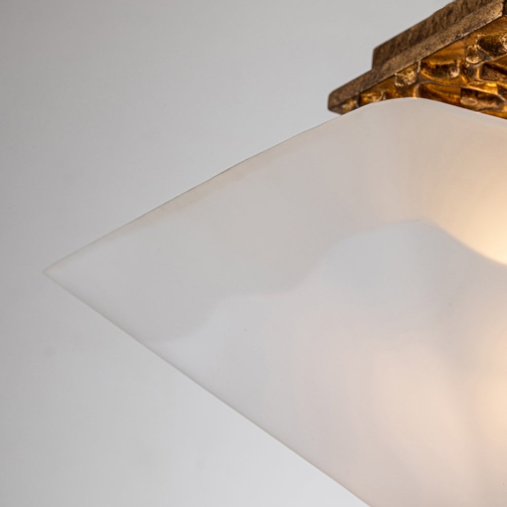 Flambeau STAR-F-S-DG Star 2 Light Flush Distressed Gold