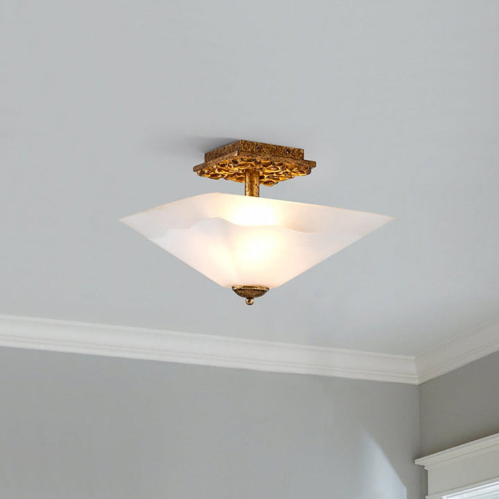 Flambeau STAR-F-S-DG Star 2 Light Flush Distressed Gold