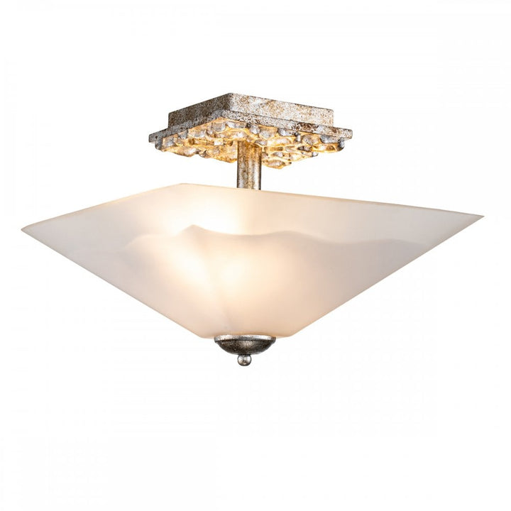 Flambeau STAR-F-S-DS Star 2 Light Flush Distressed Silver