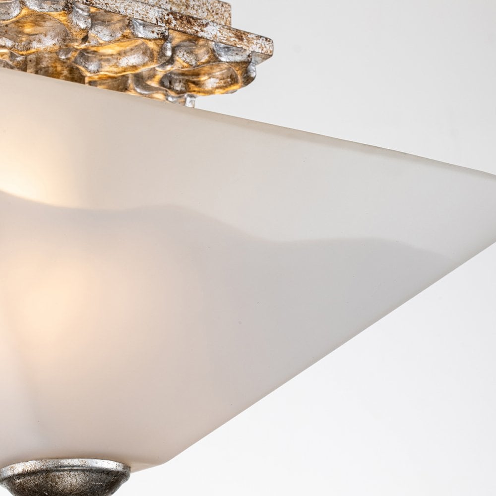 Flambeau STAR-F-S-DS Star 2 Light Flush Distressed Silver