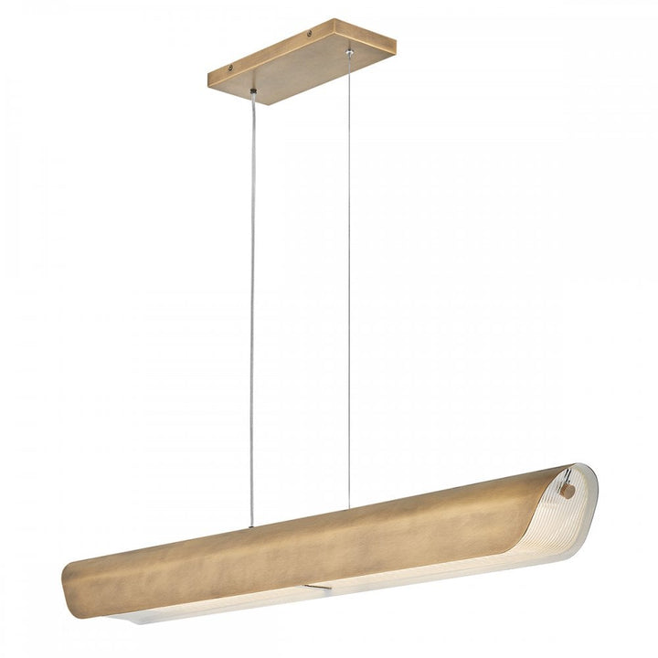 Hinkley Lighting HK-ARCO-LED-LP-117-HB Arco LED Linear Pendant Heritage Brass