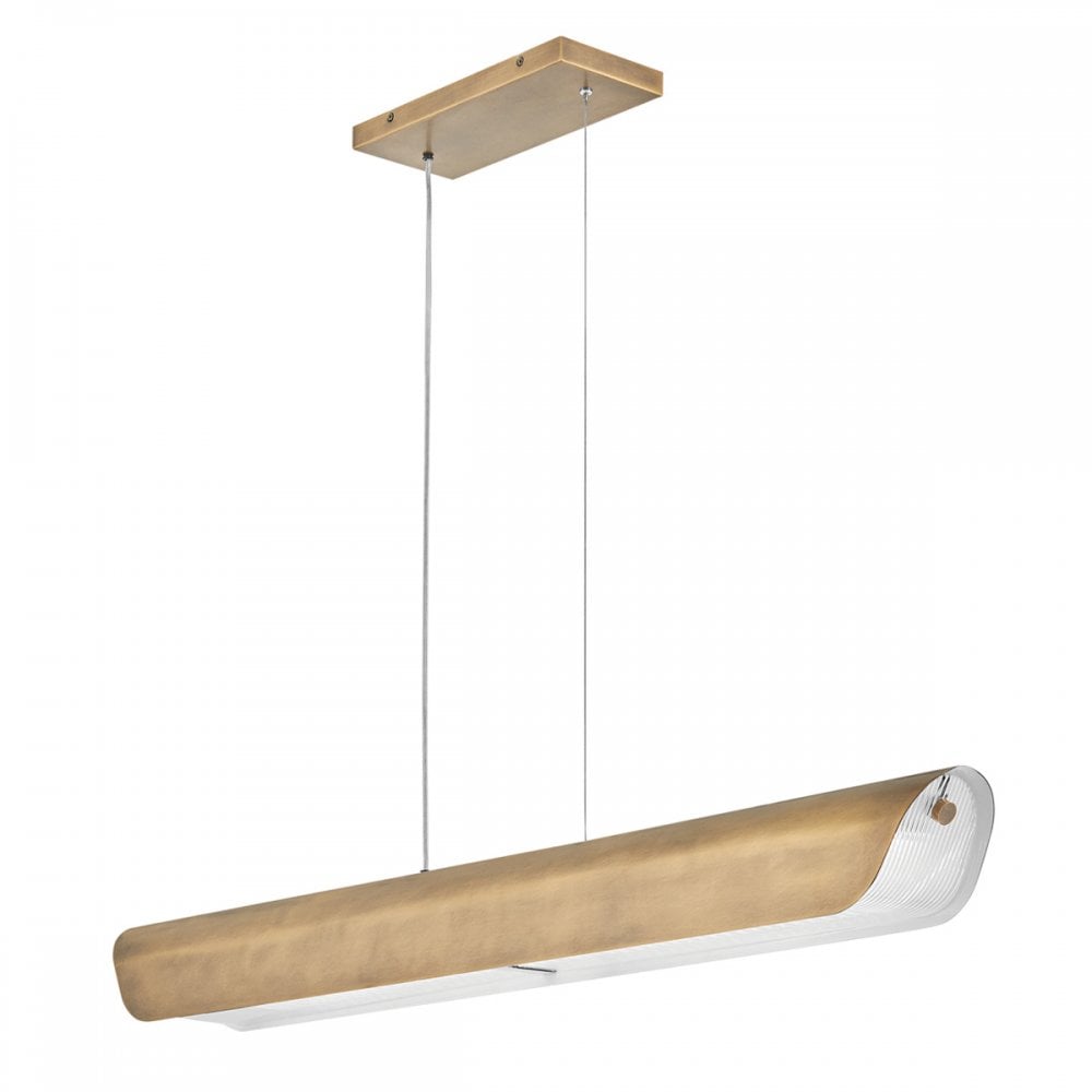 Hinkley Lighting HK-ARCO-LED-LP-117-HB Arco LED Linear Pendant Heritage Brass