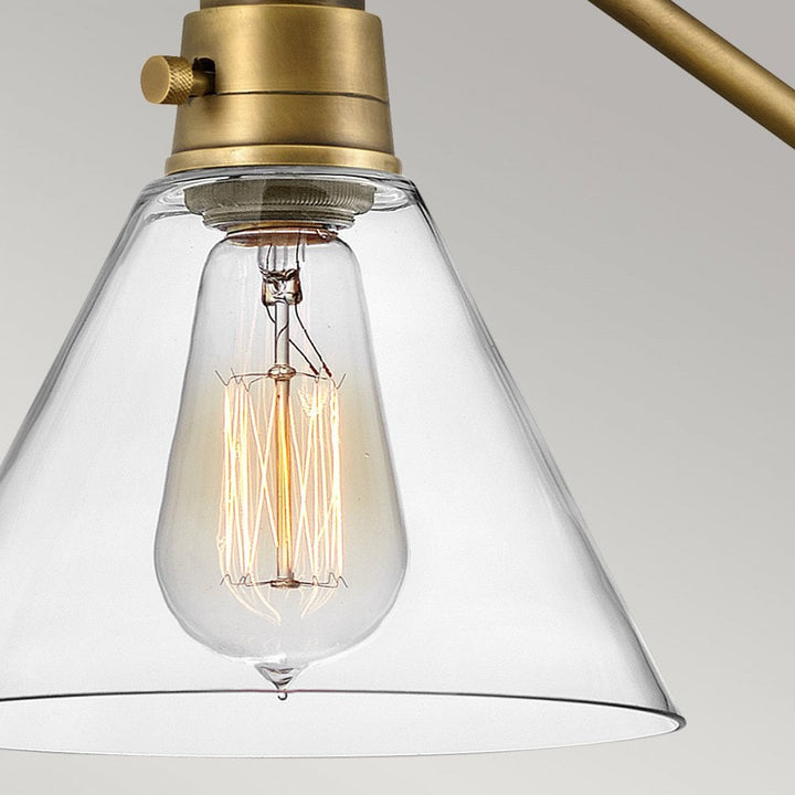Hinkley Lighting HK-ARTI-1W-HB-CG Arti 1 Light Wall Light Heritage Brass, Clear Glass Shade