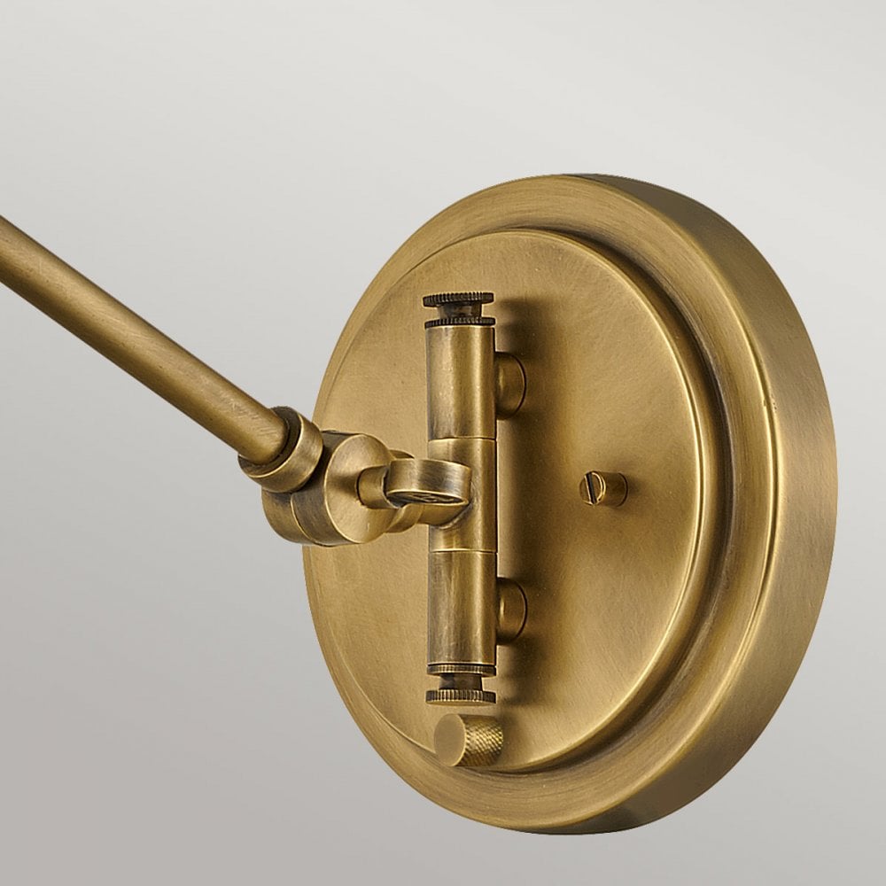 Hinkley Lighting HK-ARTI-1W-HB-CG Arti 1 Light Wall Light Heritage Brass, Clear Glass Shade