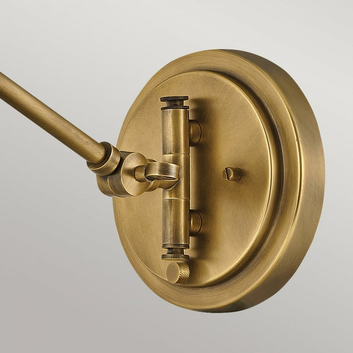 Hinkley Lighting HK-ARTI-1W-HB-NR Arti 1 Light Wall Light Heritage Brass, Natural Rattan Shade