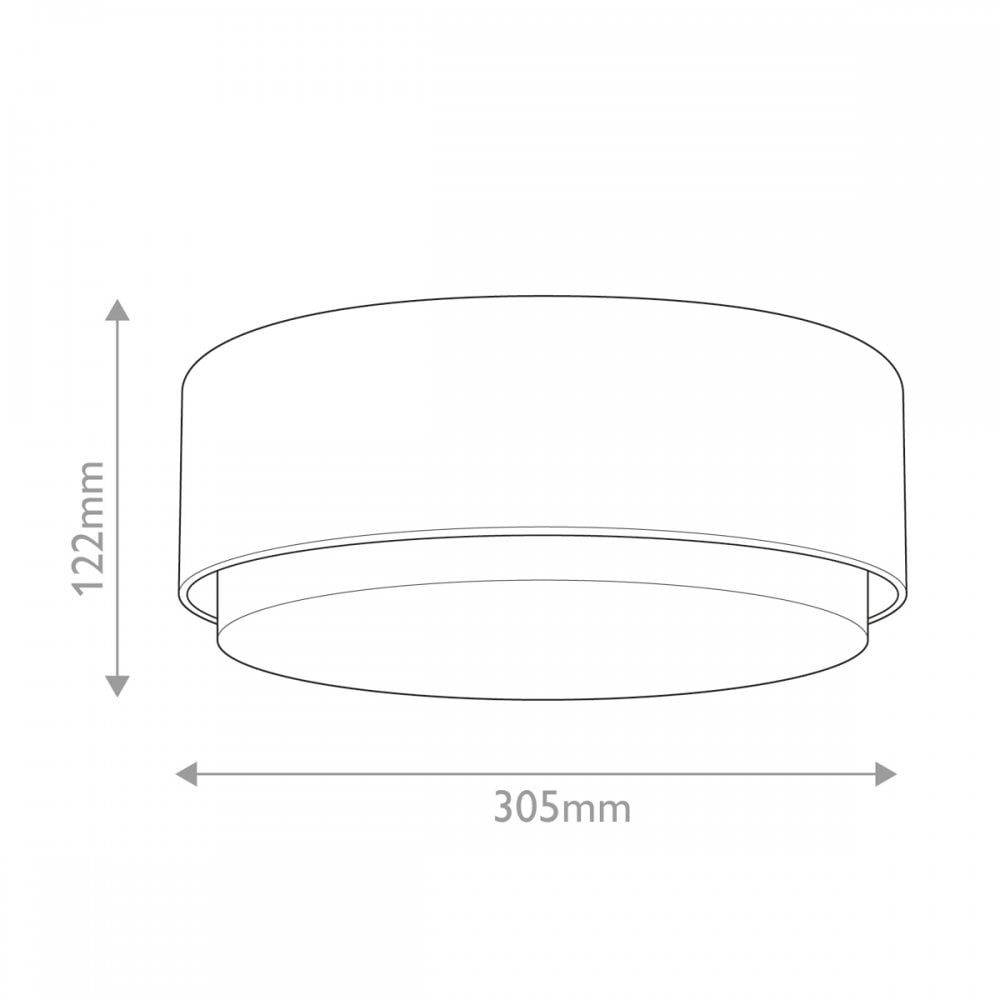 Hinkley Lighting HK-CEDRIC-F-S-BK Cedric 2 Light Flush Black
