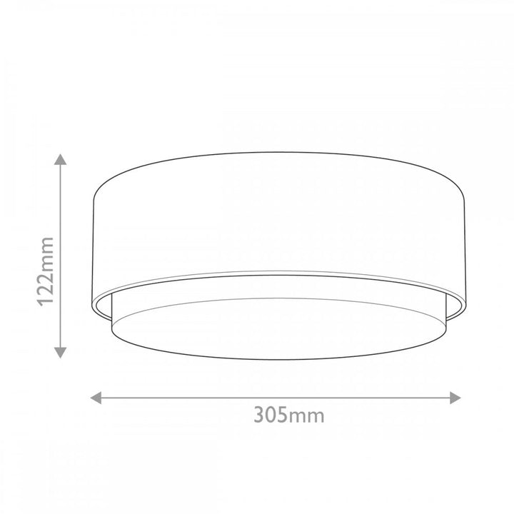 Hinkley Lighting HK-CEDRIC-F-S-BK Cedric 2 Light Flush Black